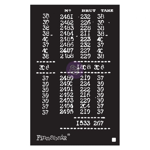 Finnabair Stencil-Book of Numbers