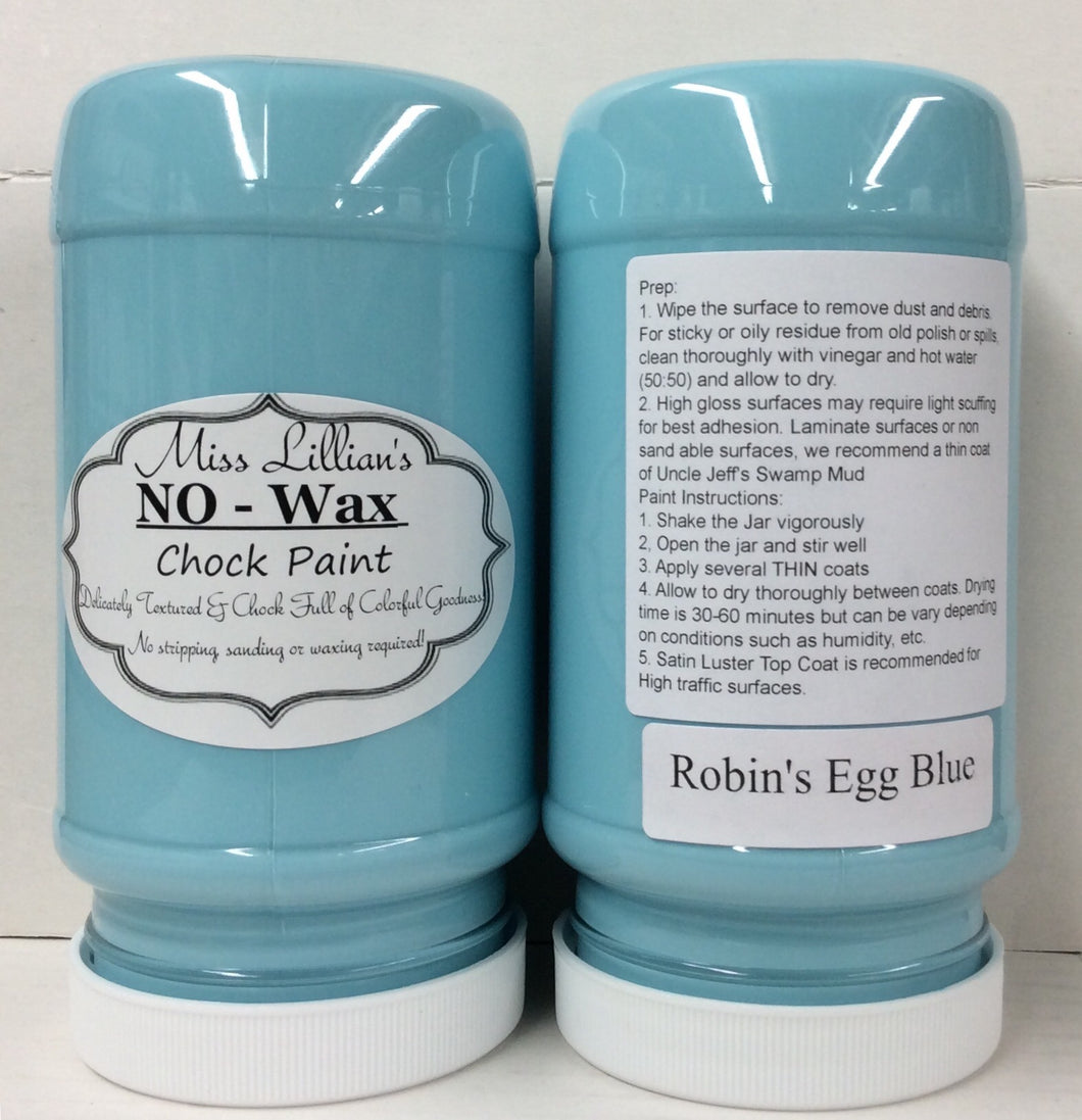 Robin's Egg Blue No Wax Chock Paint 16oz