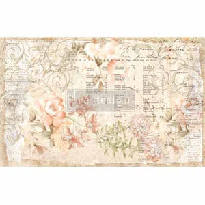 Floral Parchment ReDesign Decoupage Paper