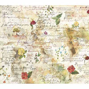 Stamperia Rice Paper Decoupage Napkin-Flowers & Poems