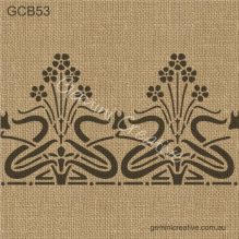 Gemini Creative GCB53 Floral Border Stencil