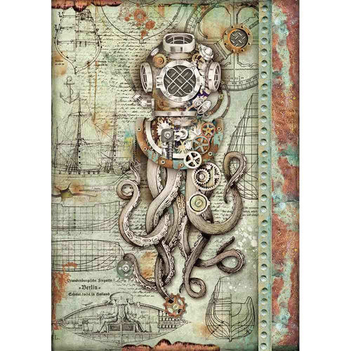 Octopus Rice Paper-Stamperia
