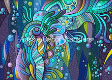 Load image into Gallery viewer, Abstract Aquatic Elements Decoupage Poster