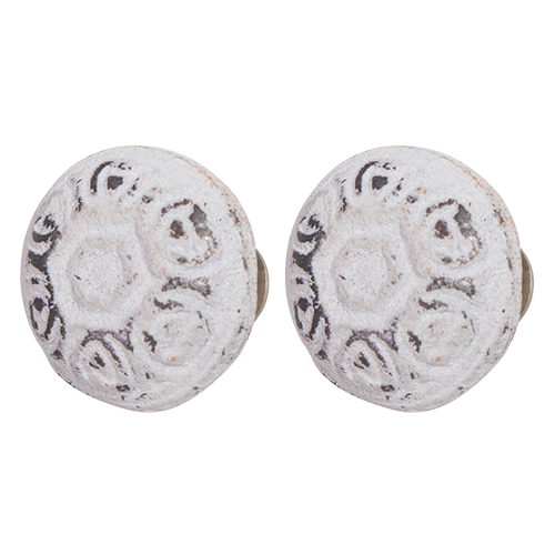 Metal Knob-MDK7554-Antique White