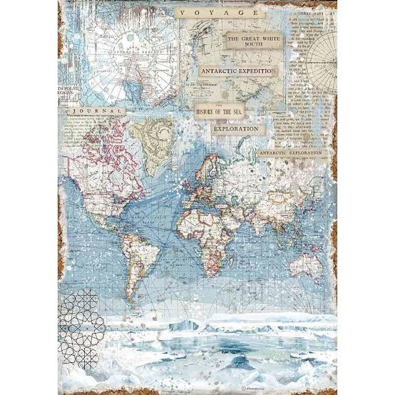 Stamperia A3-World Map