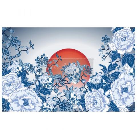 CECE SKULL CHINOISERIE Redesign Decoupage Tissue Paper 48.26cm x 76.2cm