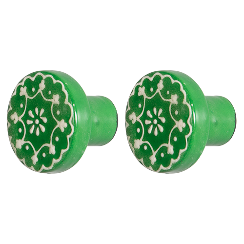 Wooden Knob-WDK2686-Emerald