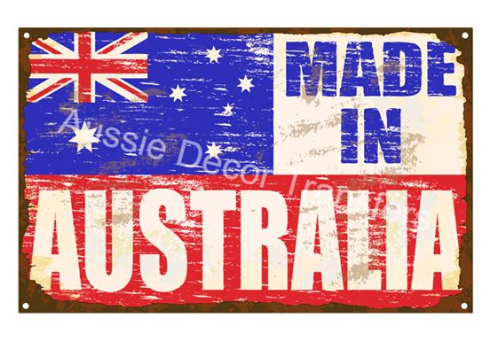 Made in Australia Decoupage Poster